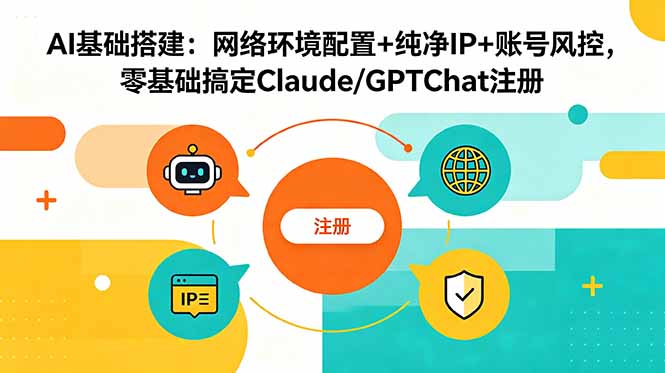 AI基础搭建：网络环境配置+纯净IP+账号风控，零基础搞定Claude/GPTChat注册-AI学习库