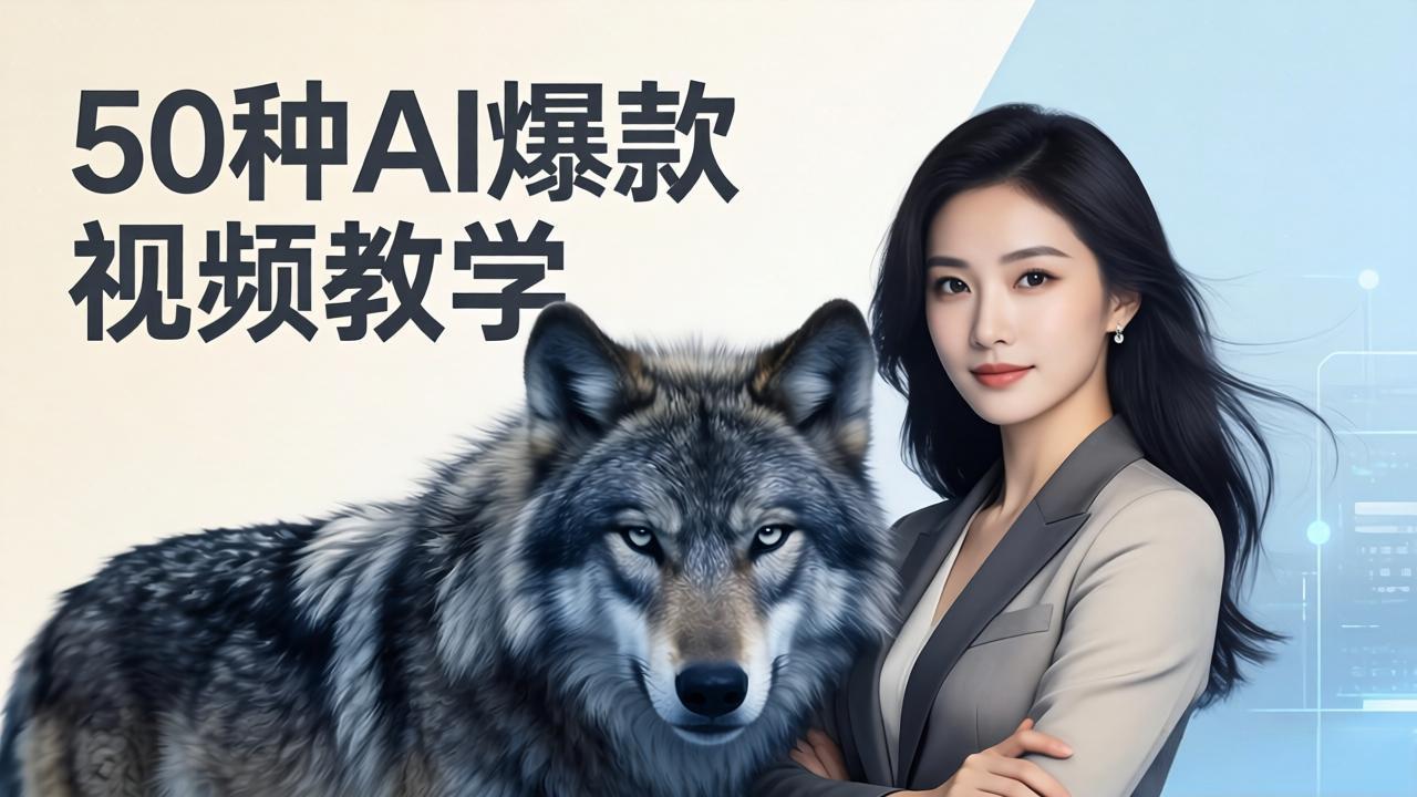 50种AI爆款视频教学：影视级古诗词+治愈萌宠+山海经蛟龙，高阶宝典商业落地-AI学习库