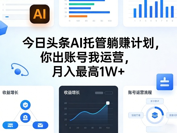 今日头条AI托管躺賺计划，你出账号我运营，月入最高1W+【揭秘】-AI学习库