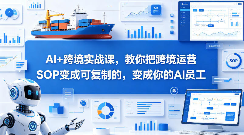 AI+跨境实战课，教你把跨境运营S0变成可复制的，变成你的AI员工-AI学习库