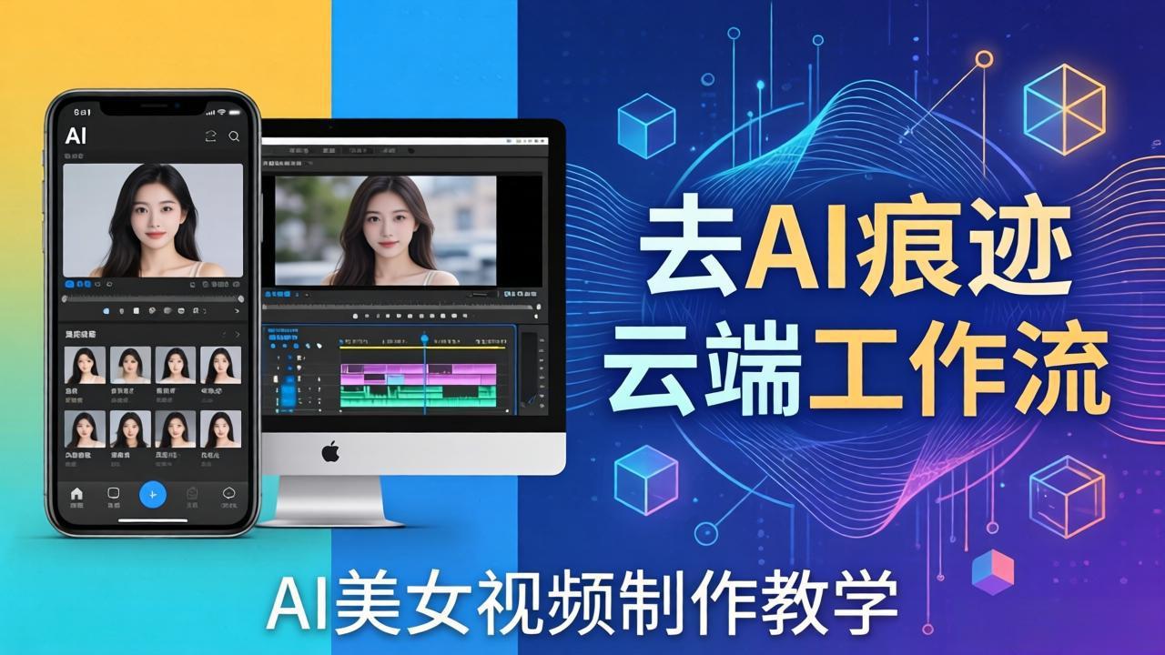 AI美女视频制作教学：去AI痕迹，云端工作流出图，手机电脑均可，不需要配置-AI学习库