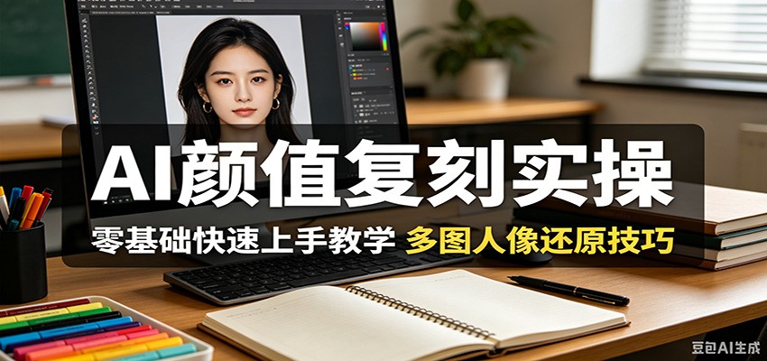 AI颜值复刻实操，零基础快速上手教学，多图人像还原技巧-AI学习库