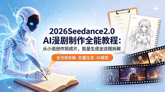2026Seedance2.0 AI制作全能教程：从小说创作到成片，批量生成全流程拆解-AI学习库