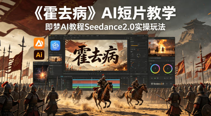 《霍去病》AI短片教学，即梦AI教程Seedance2.0实操玩法-AI学习库