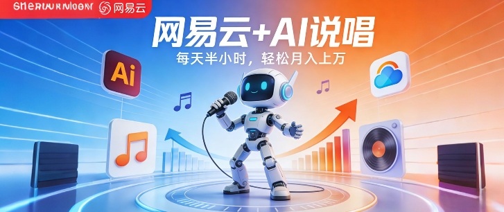 网易云+AI说唱，每天半小时，AI内容创作+流量变现，轻松月入1W-AI学习库
