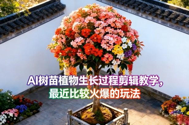 AI树苗植物生长过程剪辑教学，最近比较火爆的玩法-AI学习库