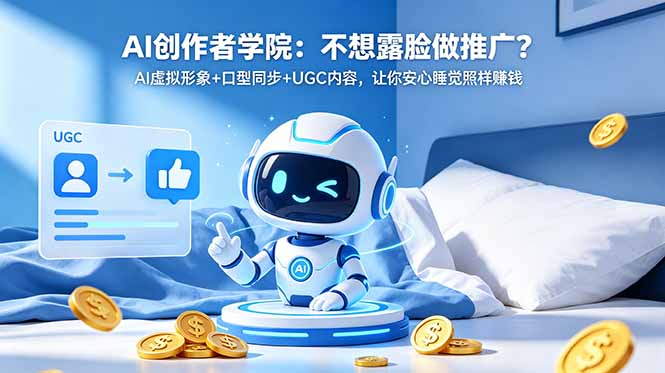 AI创作者学院：不想露脸做推广？AI虚拟形象+口型同步+UGC内容，让你安心睡觉照样赚钱-AI学习库
