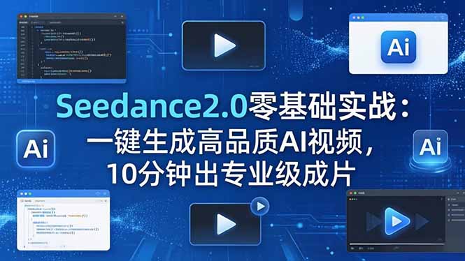 Seedance2.0零基础实战：一键生成高品质AI视频，10分钟出专业级成片-AI学习库