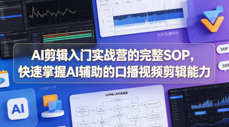 AI剪辑入门实战营的完整SOP，快速掌握AI辅助的口播视频剪辑能力-AI学习库