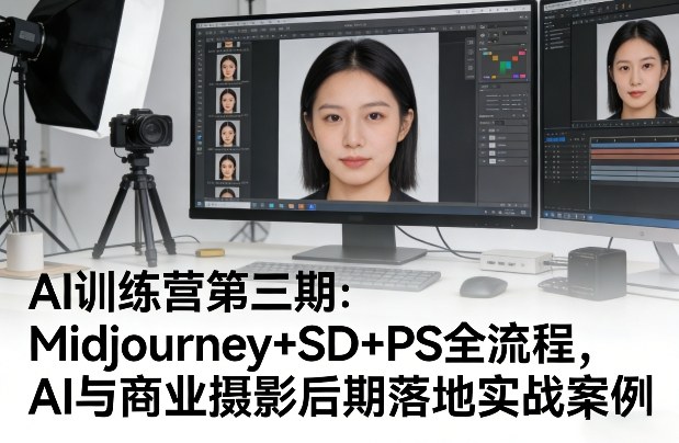 AI训练营第三期：Midjourney+SD+PS全流程，AI与商业摄影后期落地实战案例-AI学习库