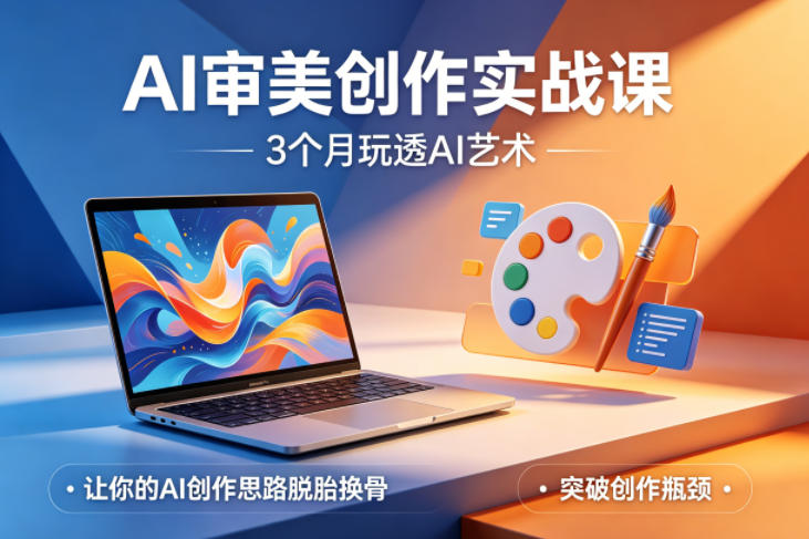 AI审美创作实战课，3个月玩透AI艺术，让你的AI创作思路脱胎换骨，突破创作瓶颈-AI学习库