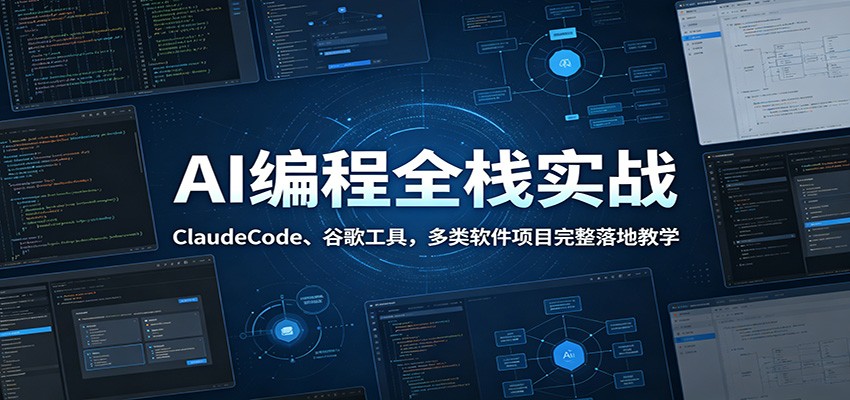 AI编程全栈实战：ClaudeCode、谷歌工具，多类软件项目完整落地教学-AI学习库