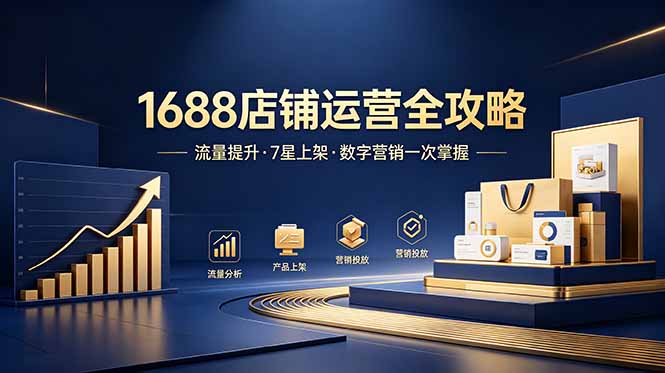 1688店铺没流量？产品上架不到7星？数字营销不会投？全套运营技能一次学(更新6月-AI学习库