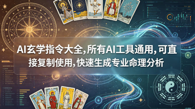 AI玄学指令大全，所有AI工具通用，可直接复制使用，快速生成专业命理分析-AI学习库