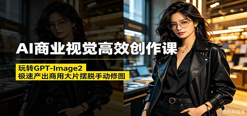 AI商业视觉高效创作课：玩转GPT-Image2，极速产出商用大片摆脱手动修图(更新)-AI学习库