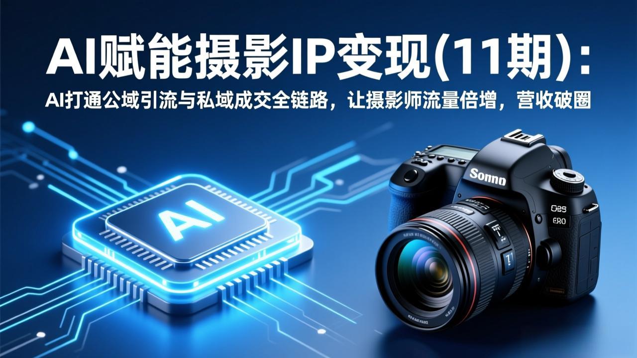 AI赋能摄影IP变现(11期-AI学习库