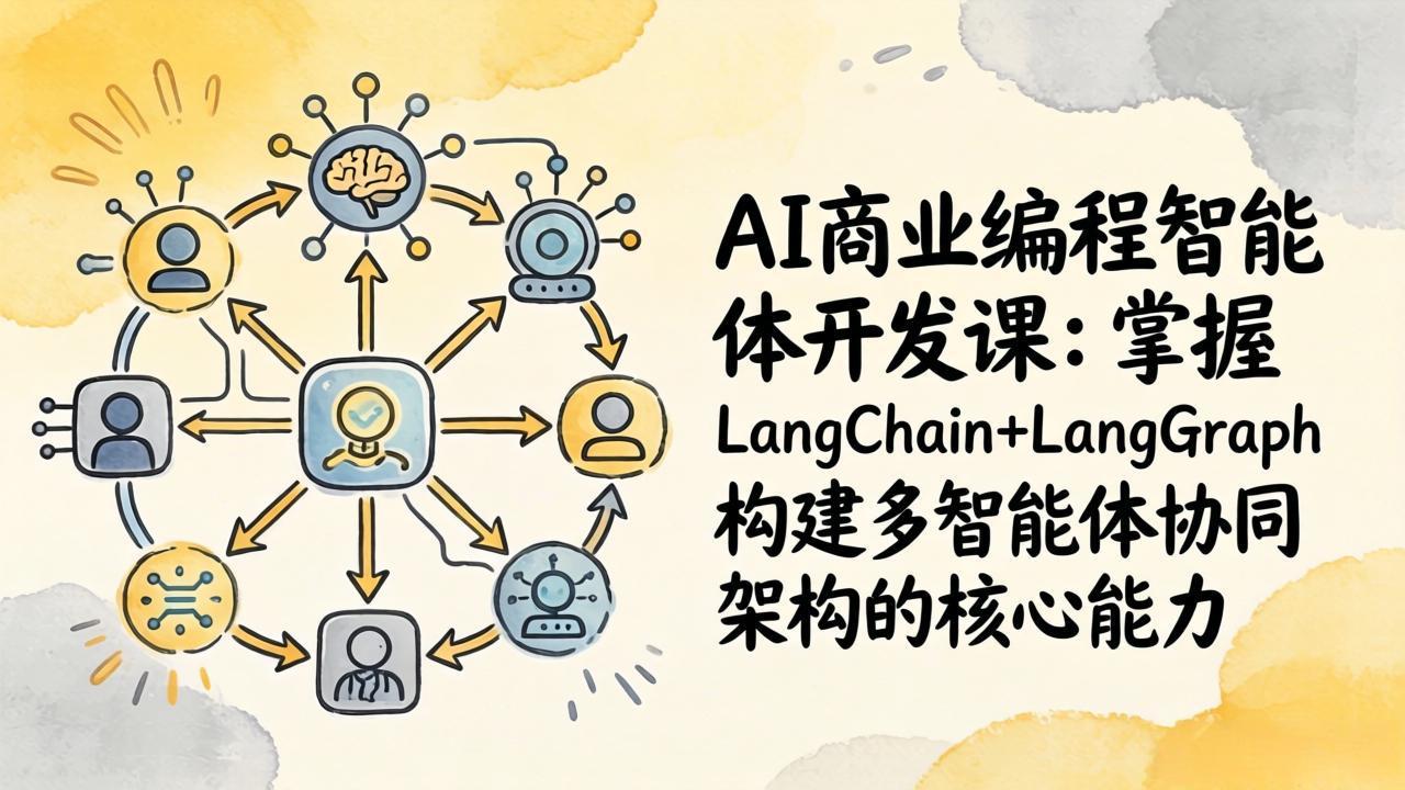 AI商业编程智能体开发课：掌握LangChain+LangGraph构建多智能体协同架构的核心能力-AI学习库