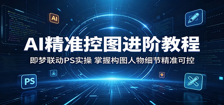 AI精准控图进阶教程：即梦联动PS实操，掌握构图人物细节精准可控-AI学习库