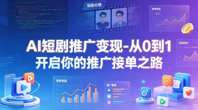 AI短剧推广变现-从0到1开启你的推广接单之路-AI学习库