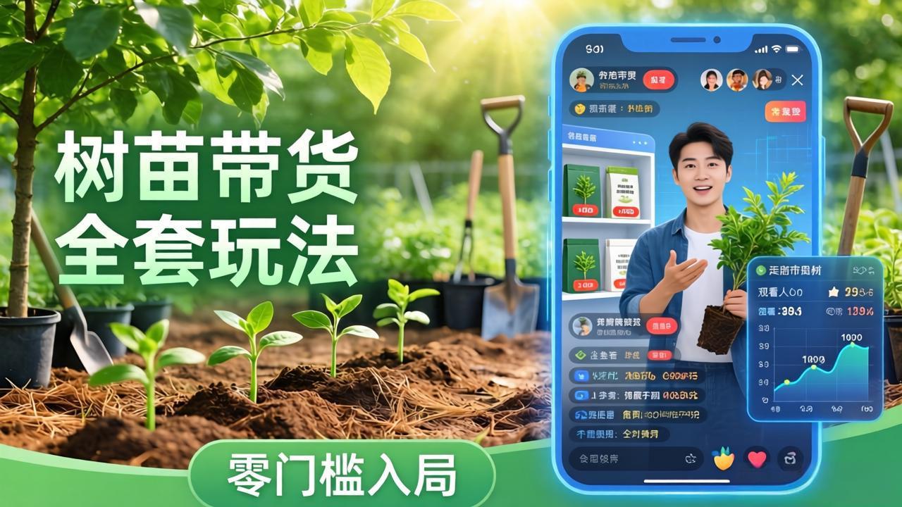视频号AI树苗带货全套玩法：零门槛入局，掌握豆包、千问等AI工具制作树苗视频的全套流程-AI学习库