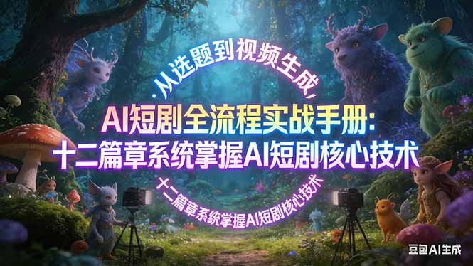 AI 短剧全流程实战手册：从选题到视频生成，十二篇章系统掌握 AI 短剧核心技术-AI学习库