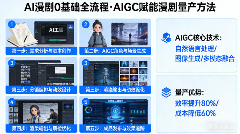 AI漫剧0基础全流程，快速掌握AIGC赋能的漫剧量产方法-AI学习库