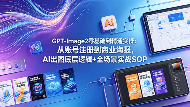 GPT-Image2零基础到精通实操：从账号注册到商业海报，AI出图底层逻辑+全场景实战SOP-AI学习库