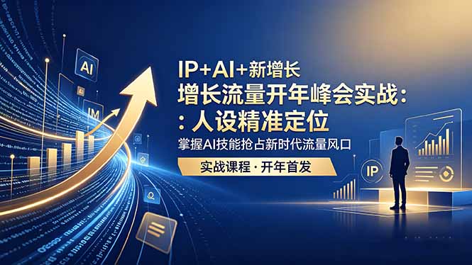 IP+AI+新增长 流量开年 峰会实战：人设精准定位 掌握AI技能抢占新时代流量风口-AI学习库