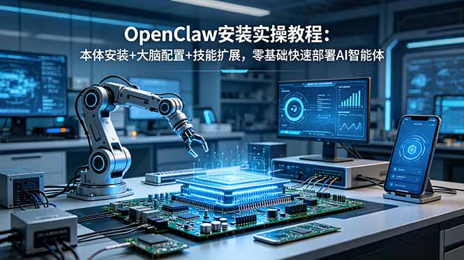 OpenClaw安装实操教程：本体安装+大脑配置+技能扩展，零基础快速部署AI智能体-AI学习库