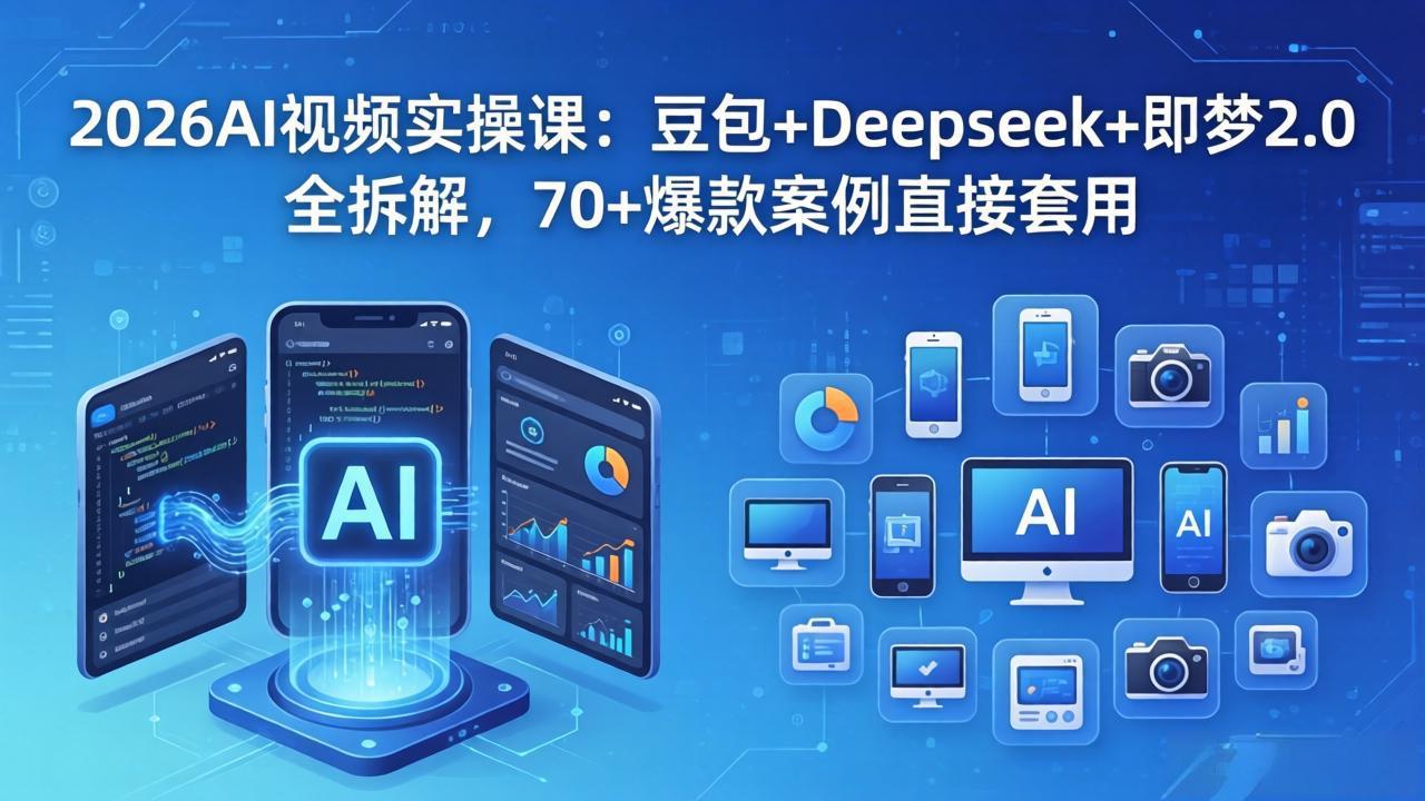 2026AI视频实操课：豆包+Deepseek+即梦2.0全拆解，70+爆款案例直接套用-AI学习库
