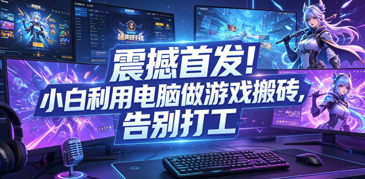 震撼首发！小白利用电脑做游戏搬砖，告别打工【揭秘】-AI学习库