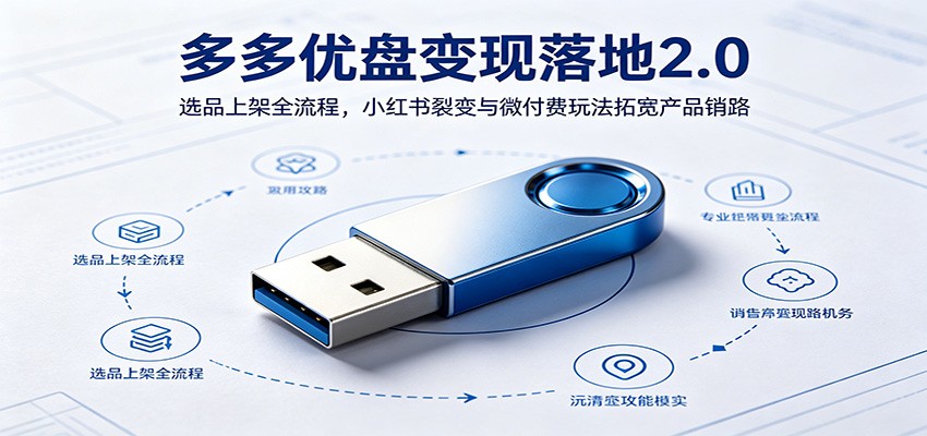 多多优盘变现落地2.0：选品上架全流程，小红书裂变与微付费玩法拓宽产品销路-AI学习库