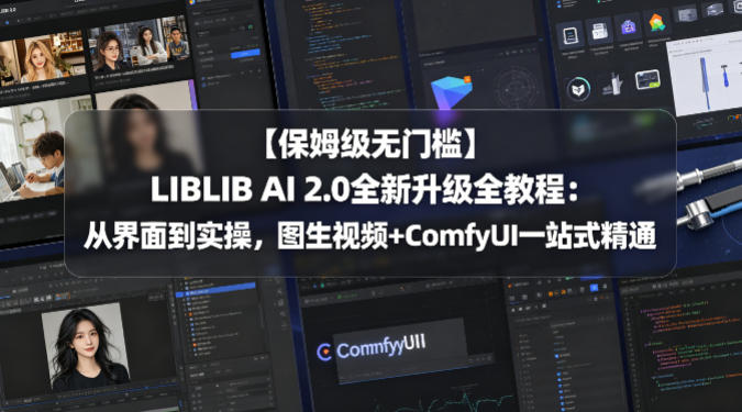 【保姆级无门槛】LIBLIB AI 2.0全新升级全教程：从界面到实操，图生视频+ComfyUI一站式精通-AI学习库