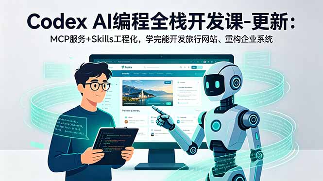 Codex AI编程全栈开发课-更新：MCP服务+Skills工程化，学完能开发旅行网站、重构企业系统-AI学习库