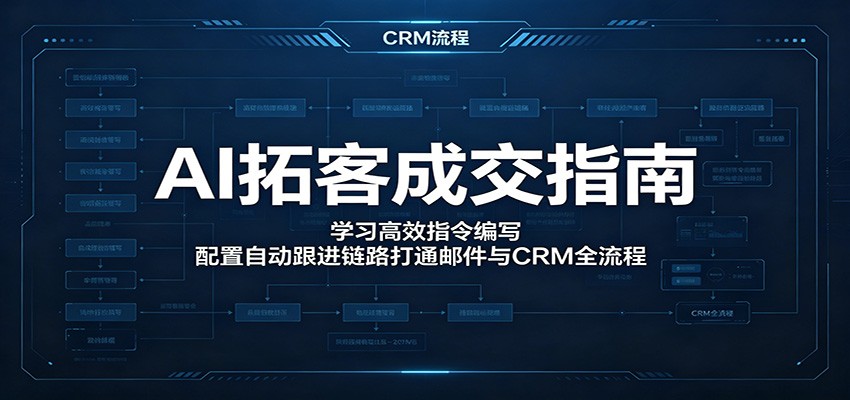AI拓客成交指南：学习高效指令编写，配置自动跟进链路打通邮件与CRM全流程-AI学习库