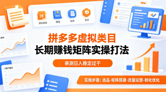 做拼多多虚拟类目想长期賺钱？这套矩阵实操打法，亲测日入稳定过千【揭秘】-AI学习库