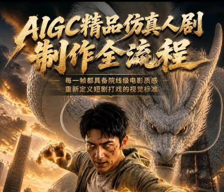 AIGC精品仿真人剧豢龙人全流程制作解析2026,国风仿真人创作+打斗剧情+人设编排,一站式AI短剧入门-AI学习库