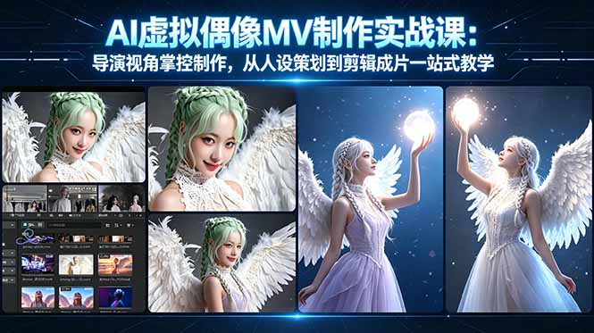 AI虚拟偶像MV制作实战教学：导演视角掌控制作，从人设策划到剪辑成片一站式教学-AI学习库