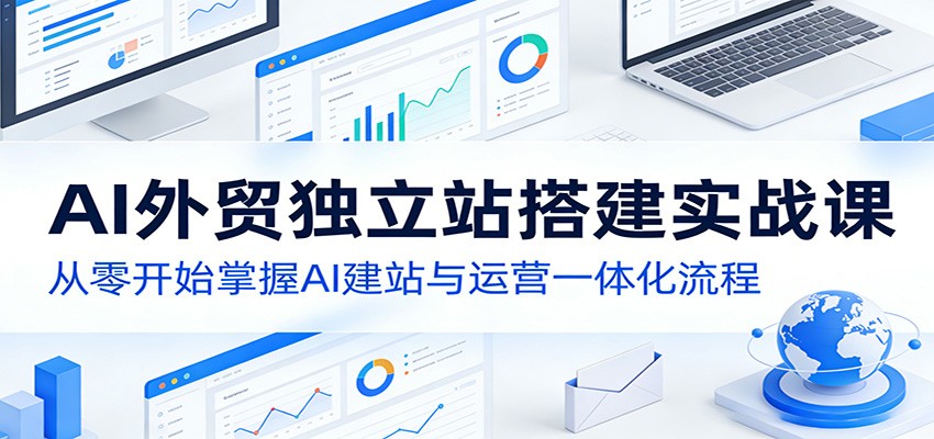 AI外贸独立站搭建实战课：从零开始掌握AI建站与运营一体化流程-AI学习库