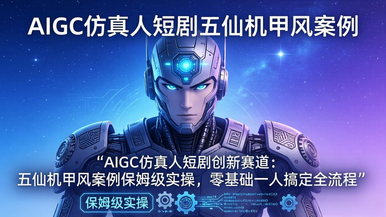 AIGC仿真人短剧创新赛道：五仙机甲风案例保姆级实操，零基础一人搞定全流程-AI学习库