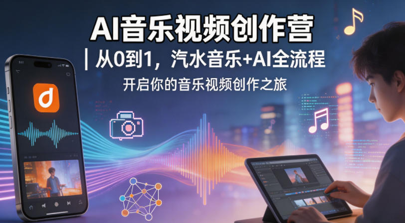 AI音乐视频创作营｜从0到1，汽水音乐+AI全流程，开启你的音乐视频创作之旅-AI学习库