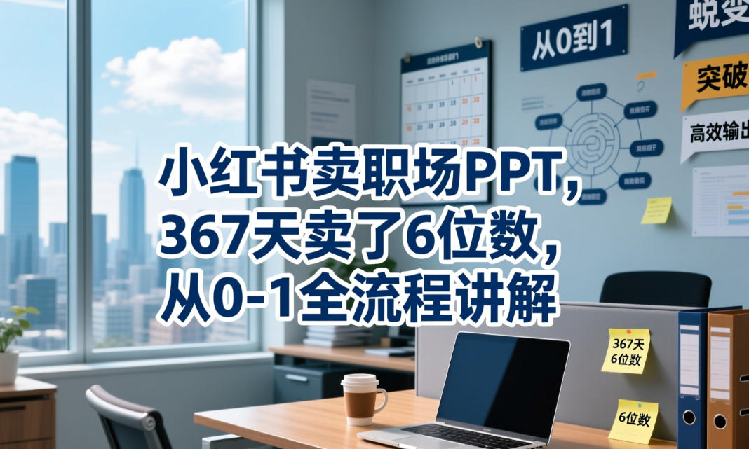小红书卖职场PPT，367天卖了6位数，从0-1全流程讲解-AI学习库