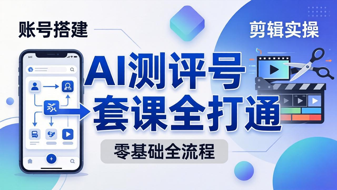 零基础起步怎么做AI测评号？账号搭建、爆款文案、剪辑实操、涨粉变现，一套课全打通-AI学习库