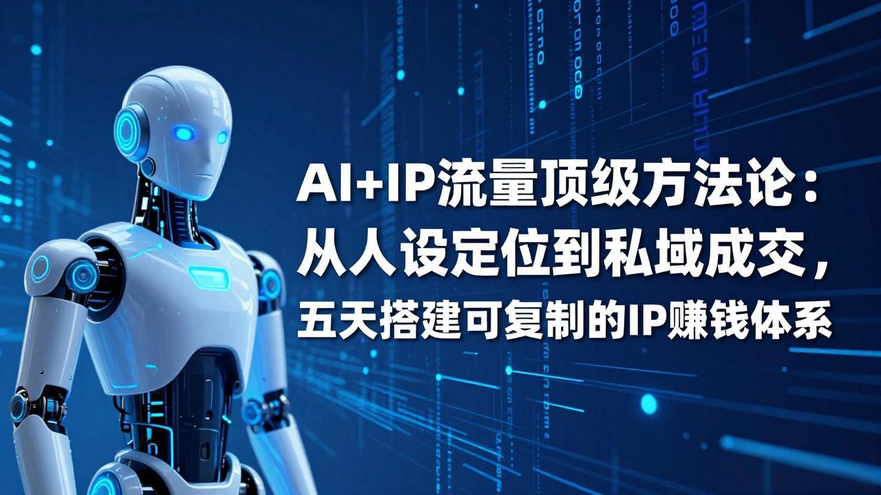 AI+IP顶级方法论：从人设定位到私域成交，五天搭建可复制的IP赚钱体系-AI学习库
