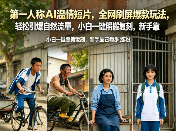 第一人称AI温情短片，全网刷屏爆款玩法，轻松引爆自然流量，小白一键照搬复刻，新手靠它稳步涨粉-AI学习库
