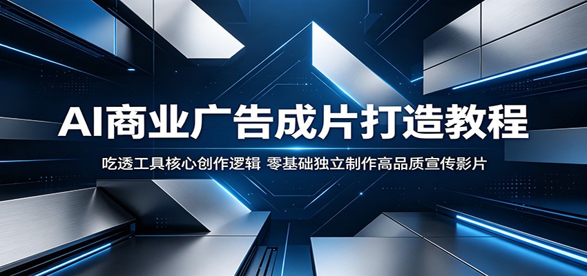 AI商业广告成片打造教程：吃透工具核心创作逻辑，零基础独立制作高品质宣传影片-AI学习库