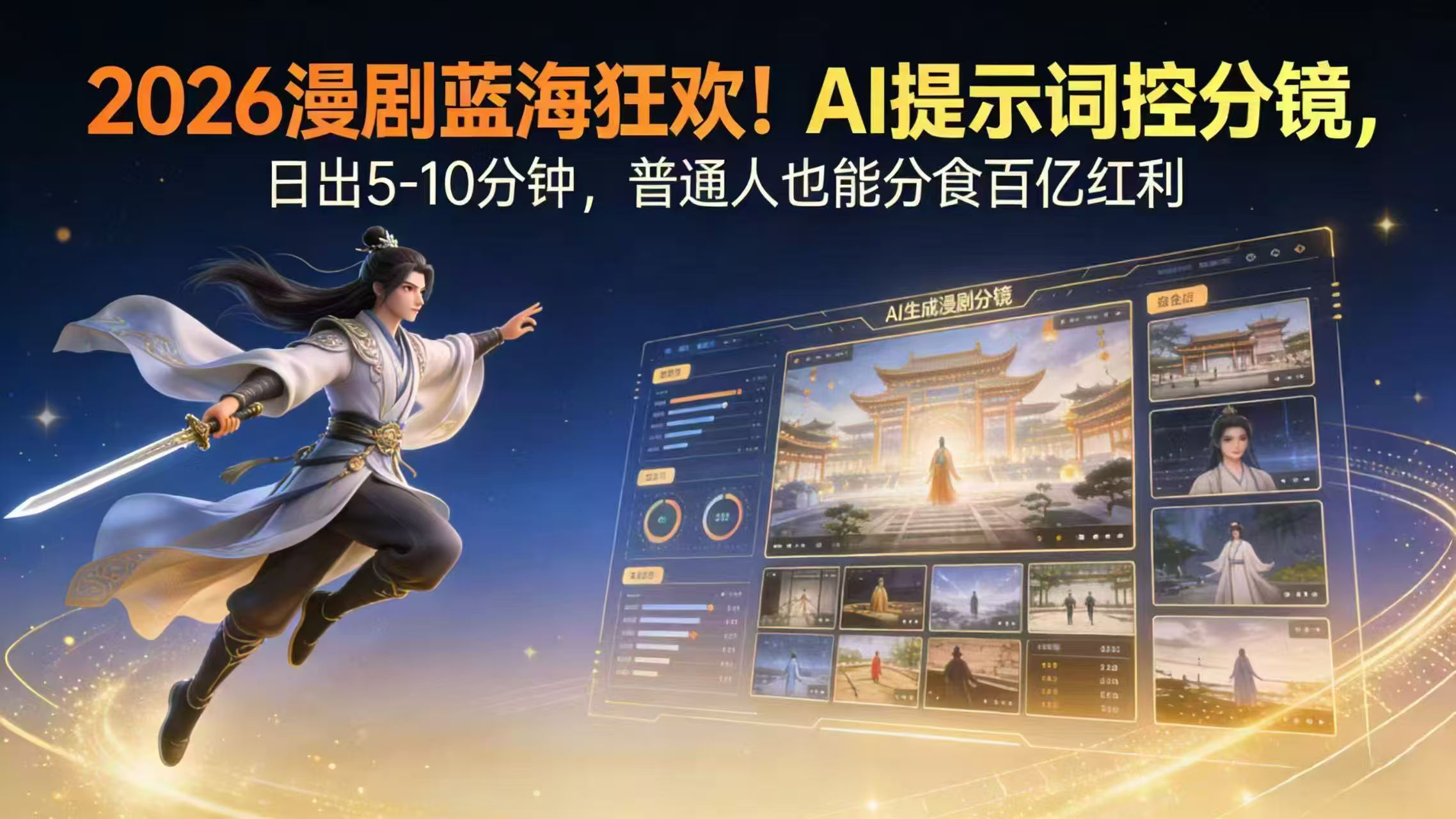 2026漫剧红利实锤！ AI 提示词控分镜， 普通人也能轻松月入过万-AI学习库