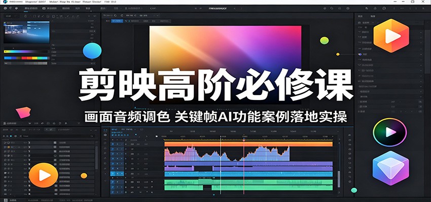 剪映高阶必修课：画面音频调色，关键帧AI功能案例落地实操-AI学习库