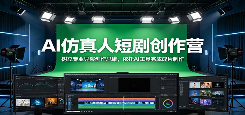 AI仿真人短剧创作营：树立专业导演创作思维，依托AI工具完成成片制作-AI学习库