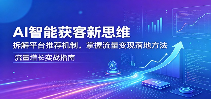 AI智能获客新思维：拆解平台推荐机制，掌握流量变现落地方法-AI学习库